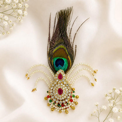 Jogan Meera Heavy Kundan pag Set for Laddu Gopal Ji
