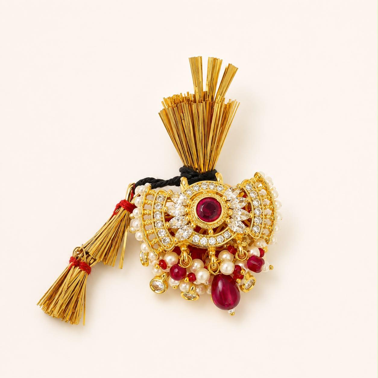 Jogan Meera Heavy Golden pag Set for Laddu Gopal Ji