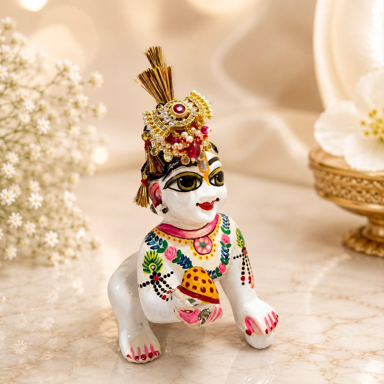 Jogan Meera Heavy Golden pag Set for Laddu Gopal Ji