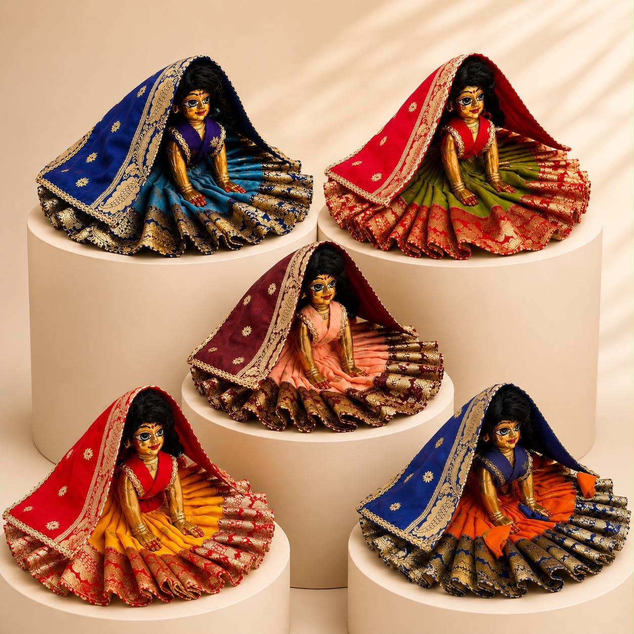 Jogan Meera Pick Any Heavy Double Banarasi Poshak for Radha ji