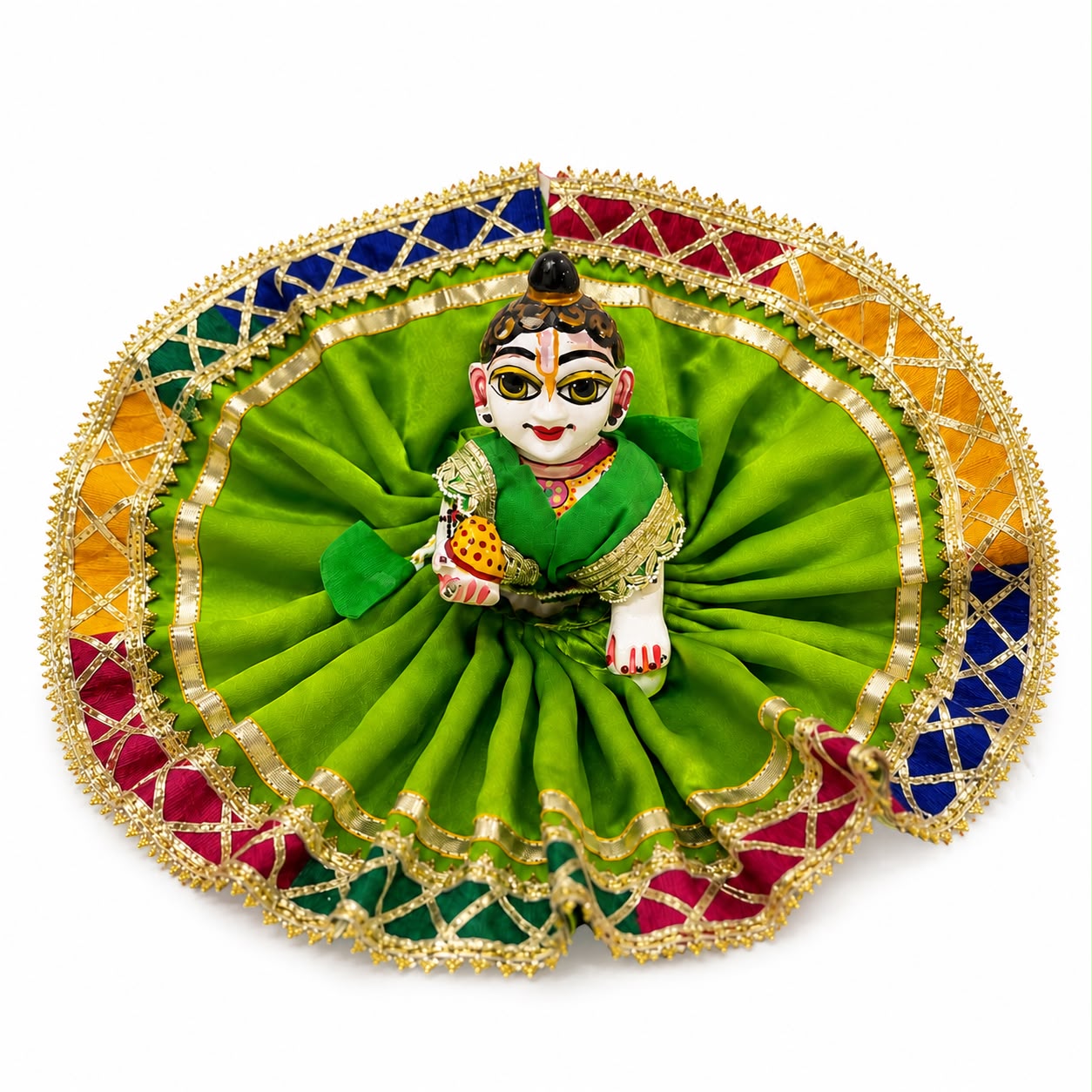 Jogan Meera Hariyali Amavasya Printed Poshak for Laddu Gopal Ji