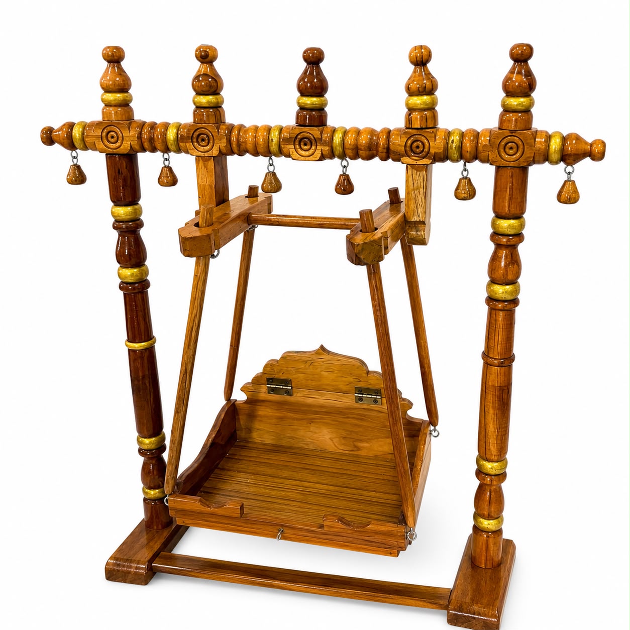 Jogan Meera Pure Sagwan (Teak Wood) Hindola for Laddu Gopal Ji