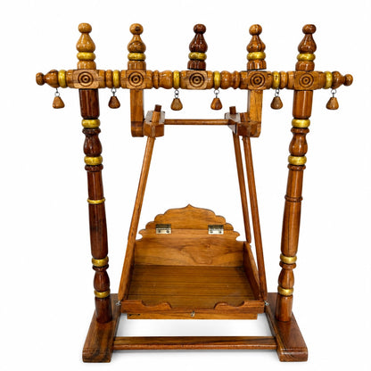 Jogan Meera Pure Sagwan (Teak Wood) Hindola for Laddu Gopal Ji