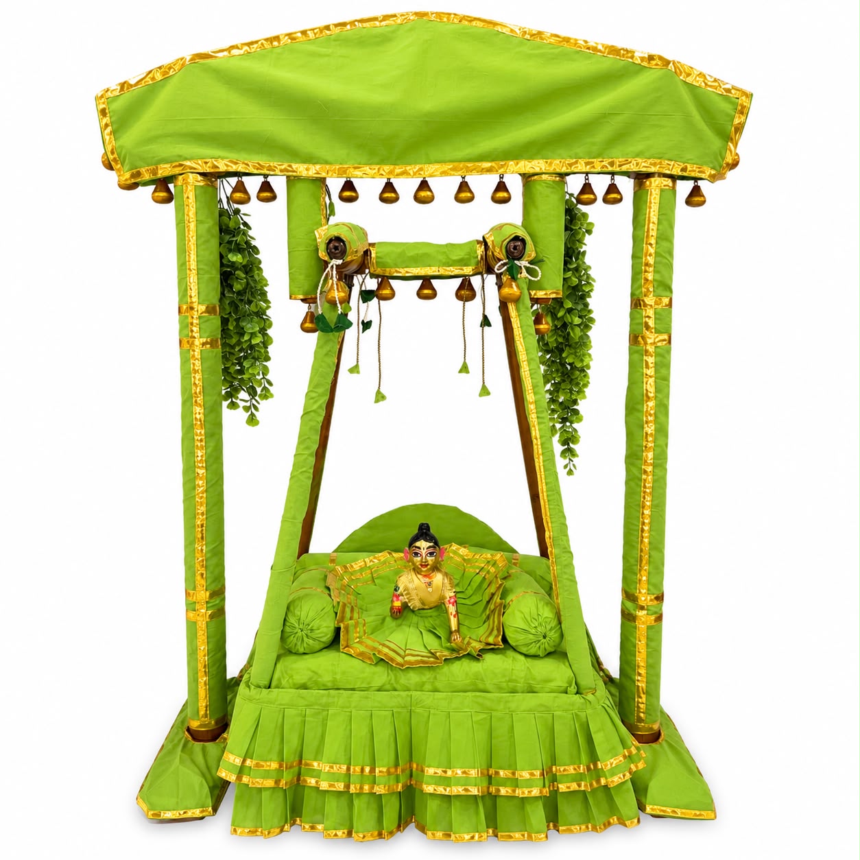 Jogan Meera Pure Sagwan (Teak Wood) Hindola for Laddu Gopal Ji
