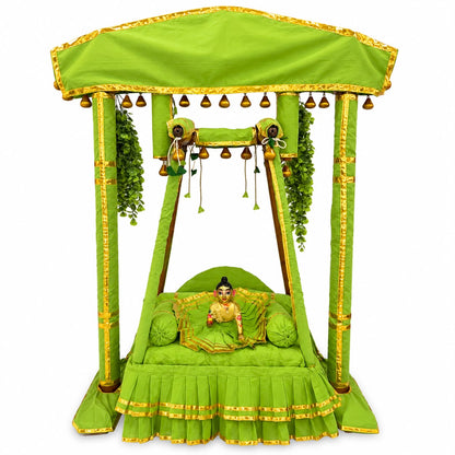 Jogan Meera Pure Sagwan (Teak Wood) Hindola for Laddu Gopal Ji