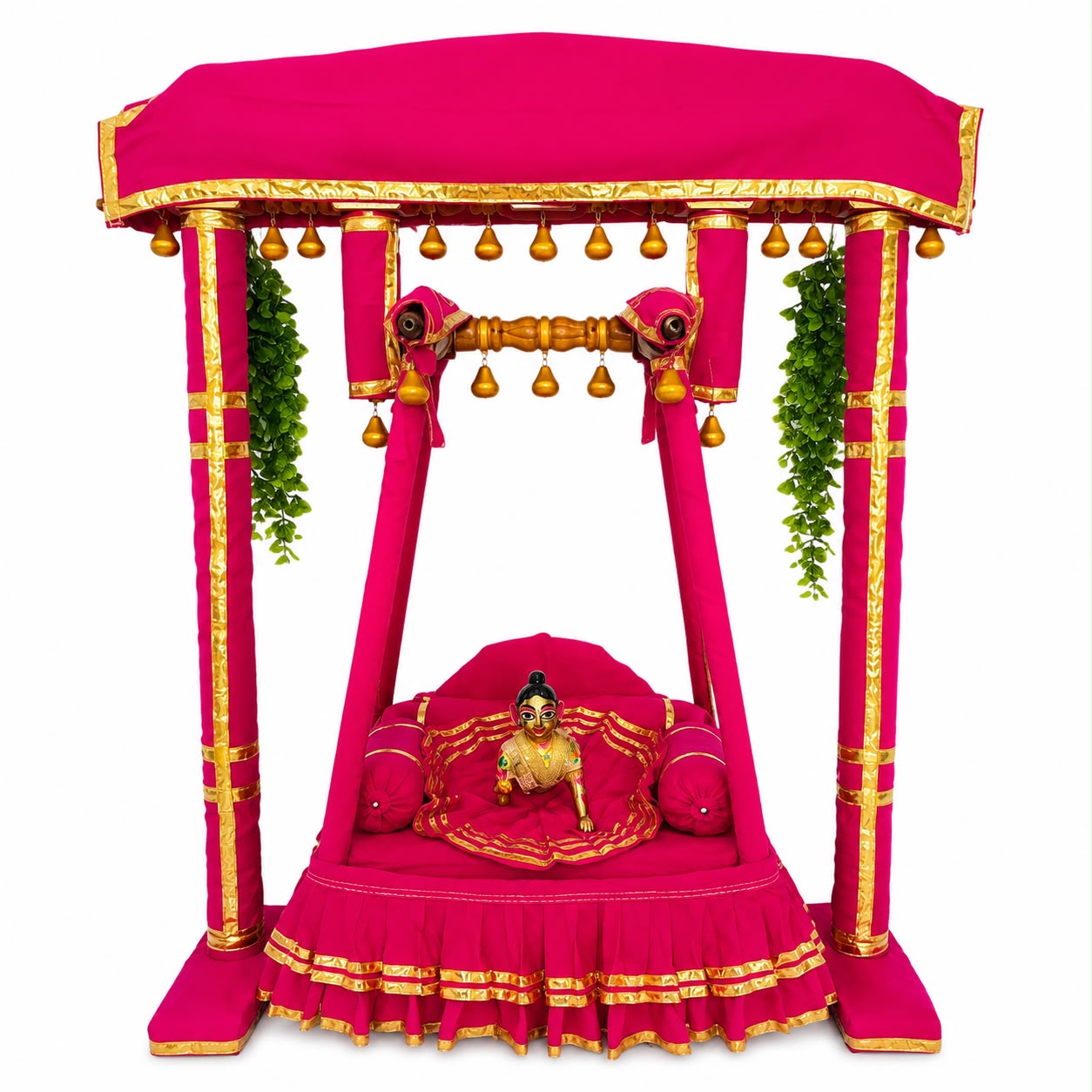 Jogan Meera Pure Sagwan (Teak Wood) Hindola for Laddu Gopal Ji