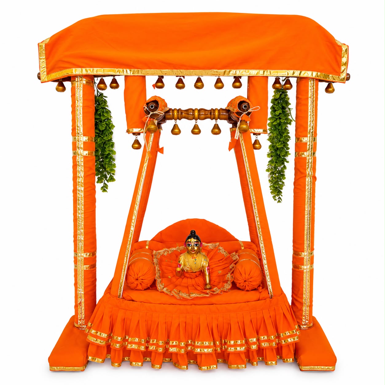 Jogan Meera Pure Sagwan (Teak Wood) Hindola for Laddu Gopal Ji