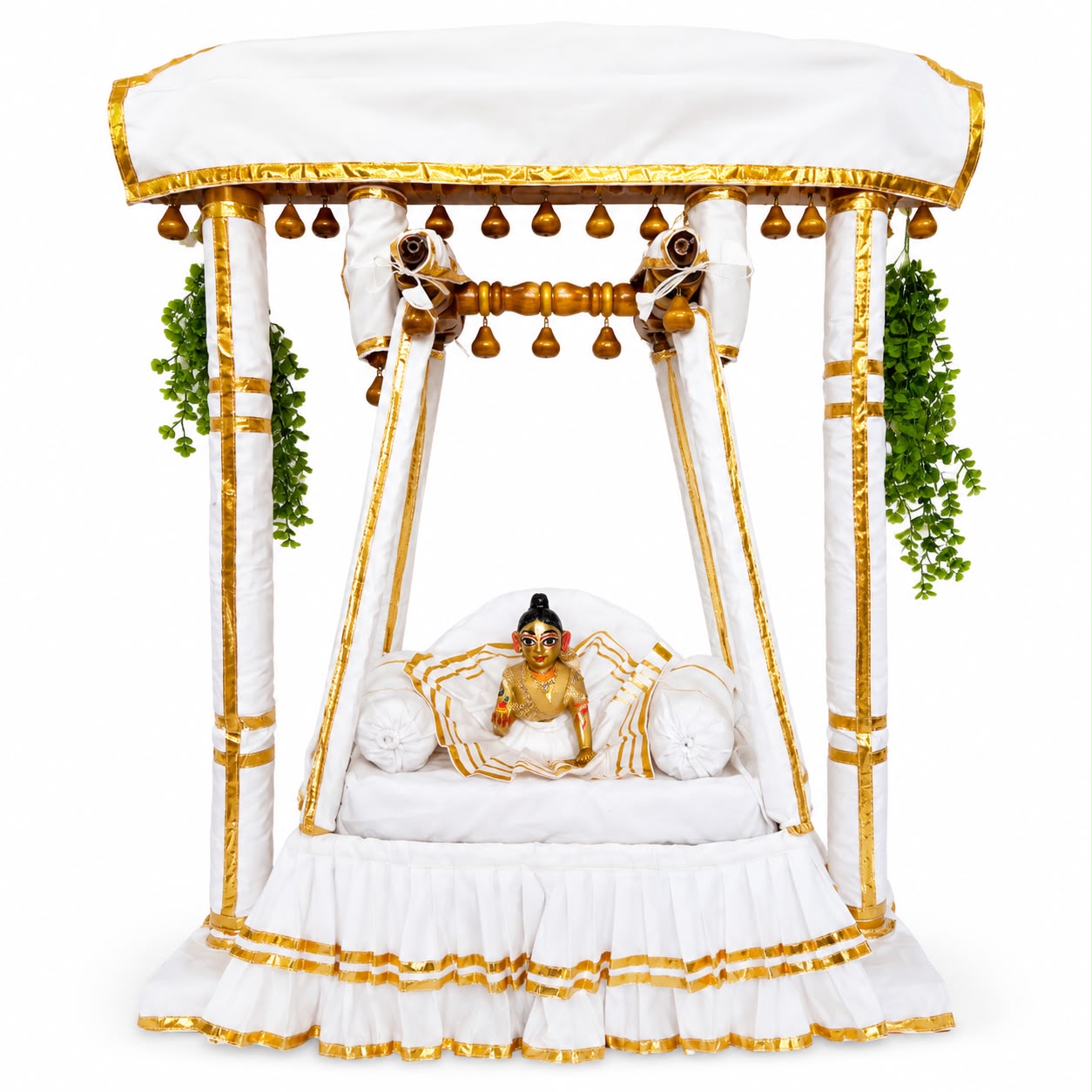 Jogan Meera Pure Sagwan (Teak Wood) Hindola for Laddu Gopal Ji
