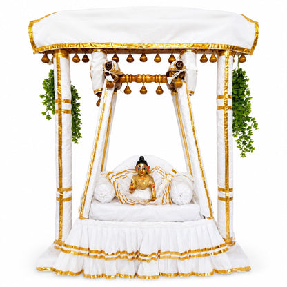 Jogan Meera Pure Sagwan (Teak Wood) Hindola for Laddu Gopal Ji