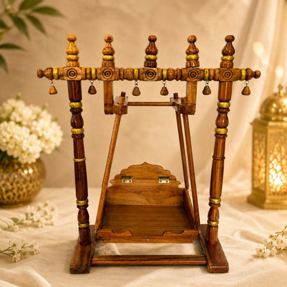 Jogan Meera Pure Sagwan (Teak Wood) Hindola for Laddu Gopal Ji