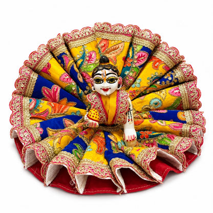 Jogan Meera Heavy Yellow Colour Kali Poshak for Laddu Gopal Ji