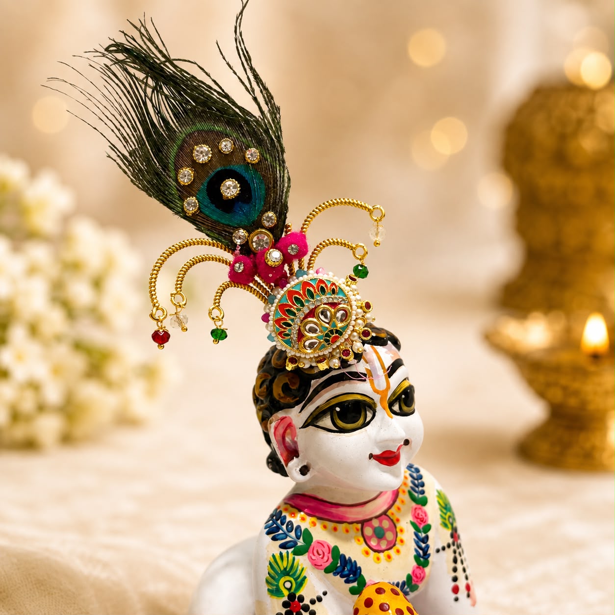 Jogan Meera Heavy Ad Janmasthmi pag Set for Laddu Gopal Ji
