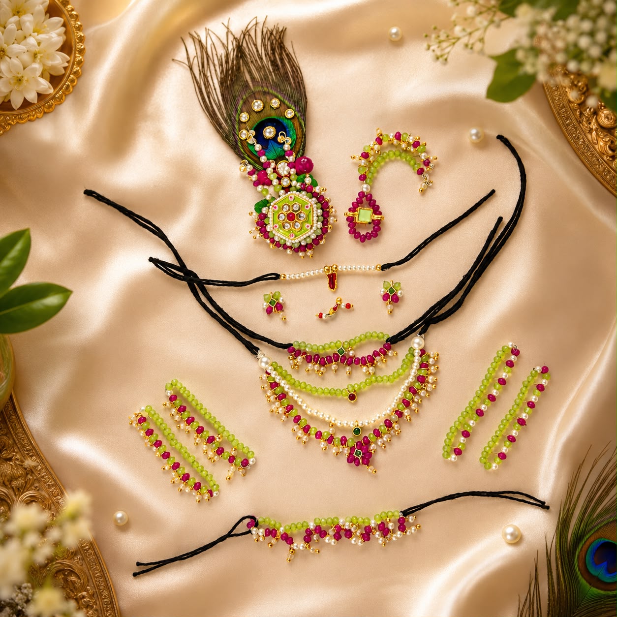 Jogan Meera Heavy Janmashtami Multi Shringar Set for Laddu Gopal Ji