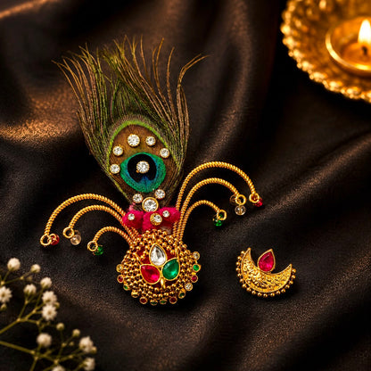 Jogan Meera Heavy Golden pag Set for Laddu Gopal Ji