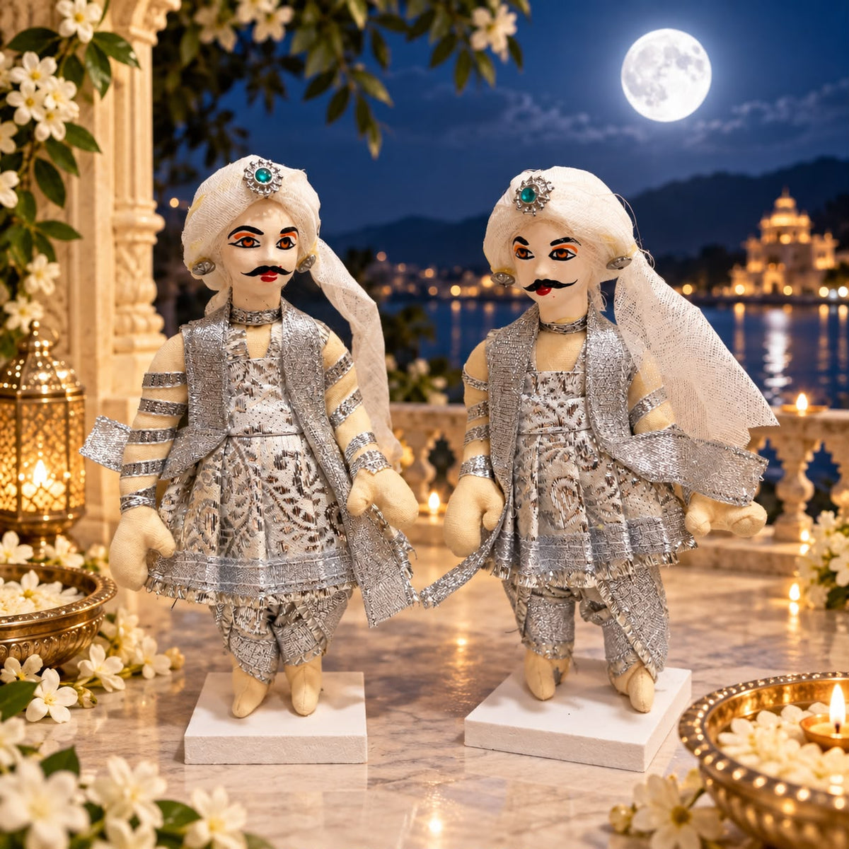 Jogan Meera White Astasakha for Sharad Purnima
