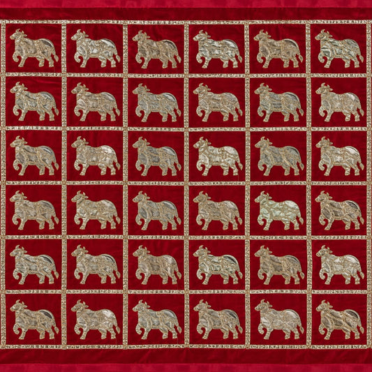 Jogan Meera Velvet Zari Work Pichvai – 1 Meter