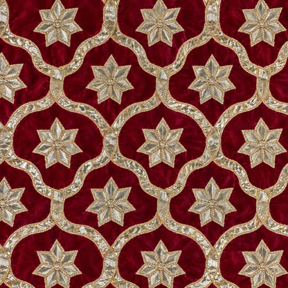 Jogan Meera Velvet Zari Work Pichvai – 1 Meter