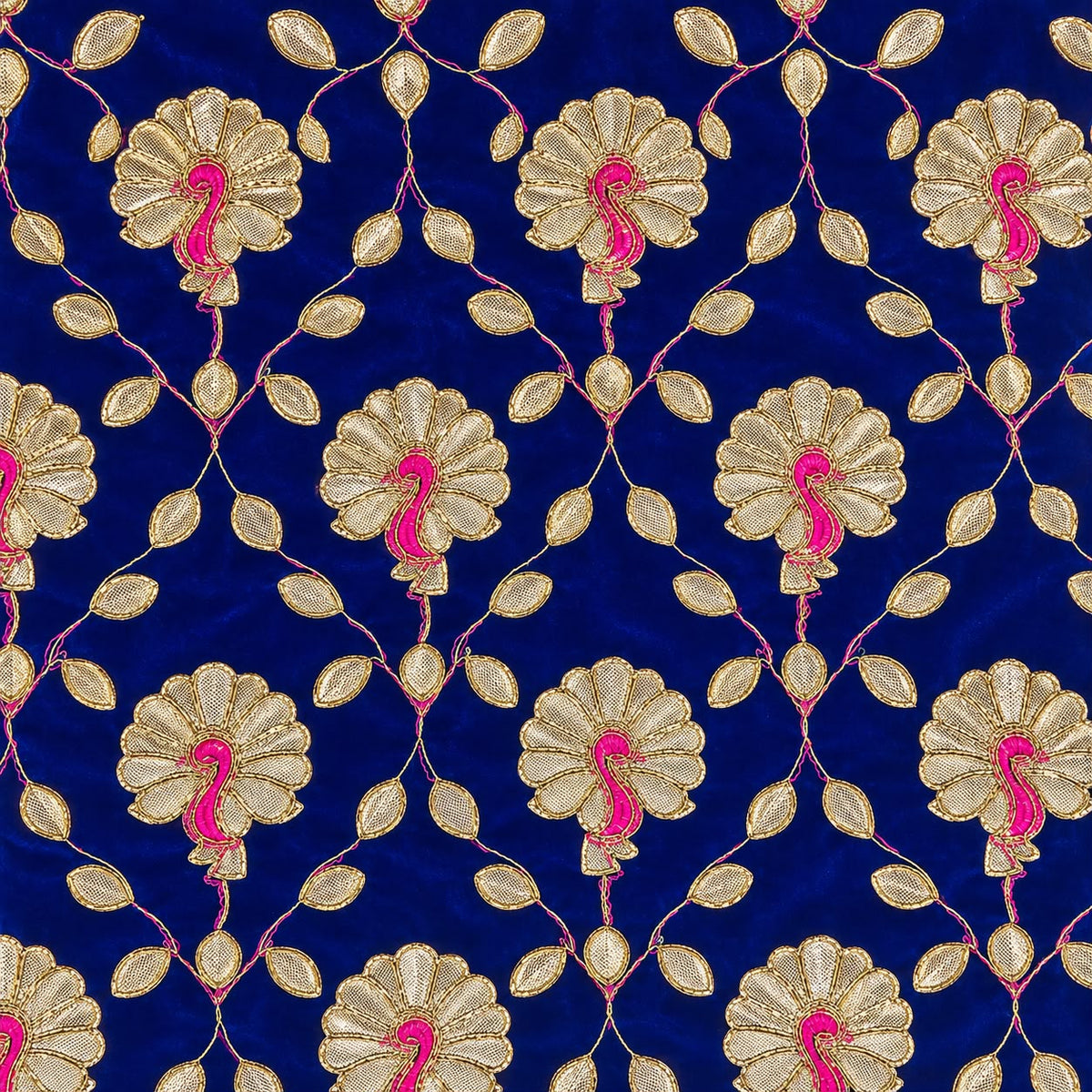 Jogan Meera Velvet Zari Work Pichvai – 1 Meter
