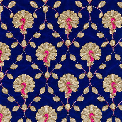Jogan Meera Velvet Zari Work Pichvai – 1 Meter