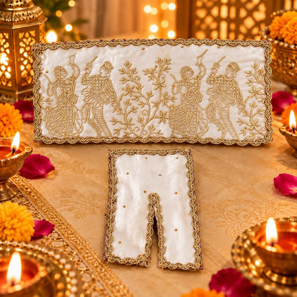 Jogan Meera Sharad Purnima Raja Rani heavy Chira Vastra for Laddu Gopal Ji
