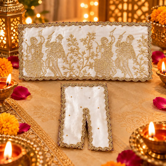 Jogan Meera Sharad Purnima Raja Rani heavy Chira Vastra for Laddu Gopal Ji