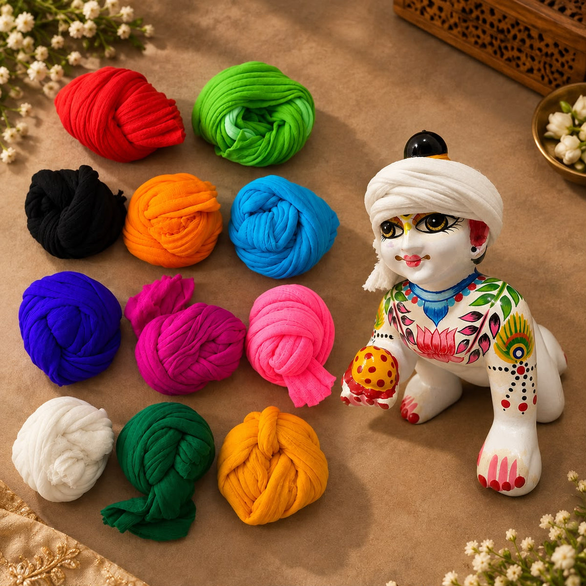 Jogan Meera Laddu Gopal Cloth Pagdi – Pack of 12