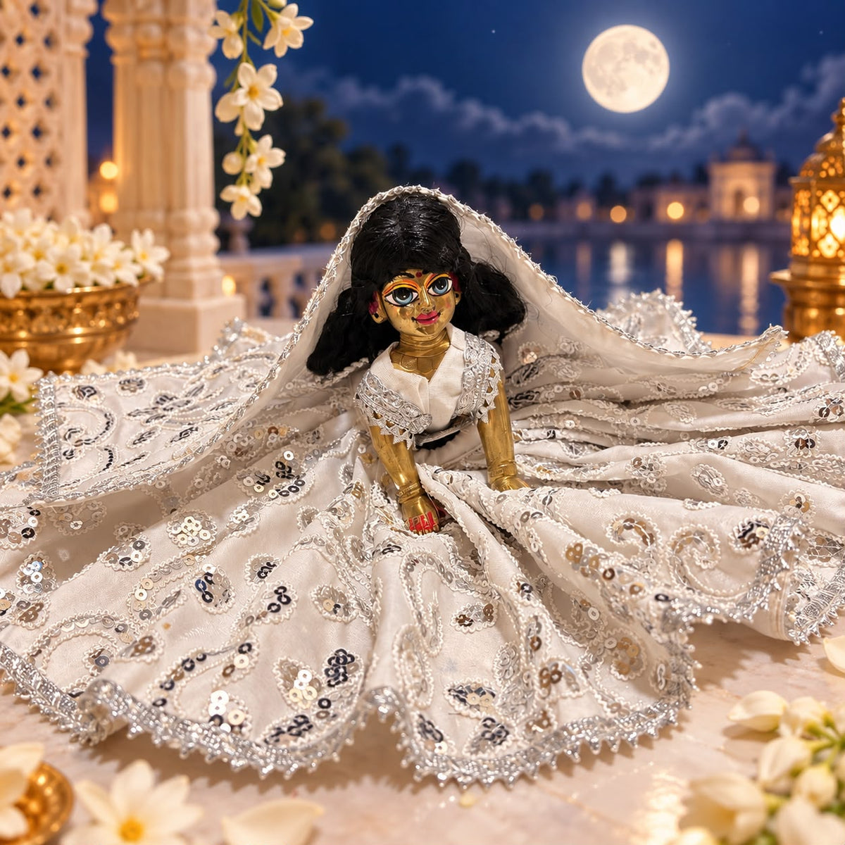 Jogan Meera Sharad Purnima Heavy Poshak for Radha Ji