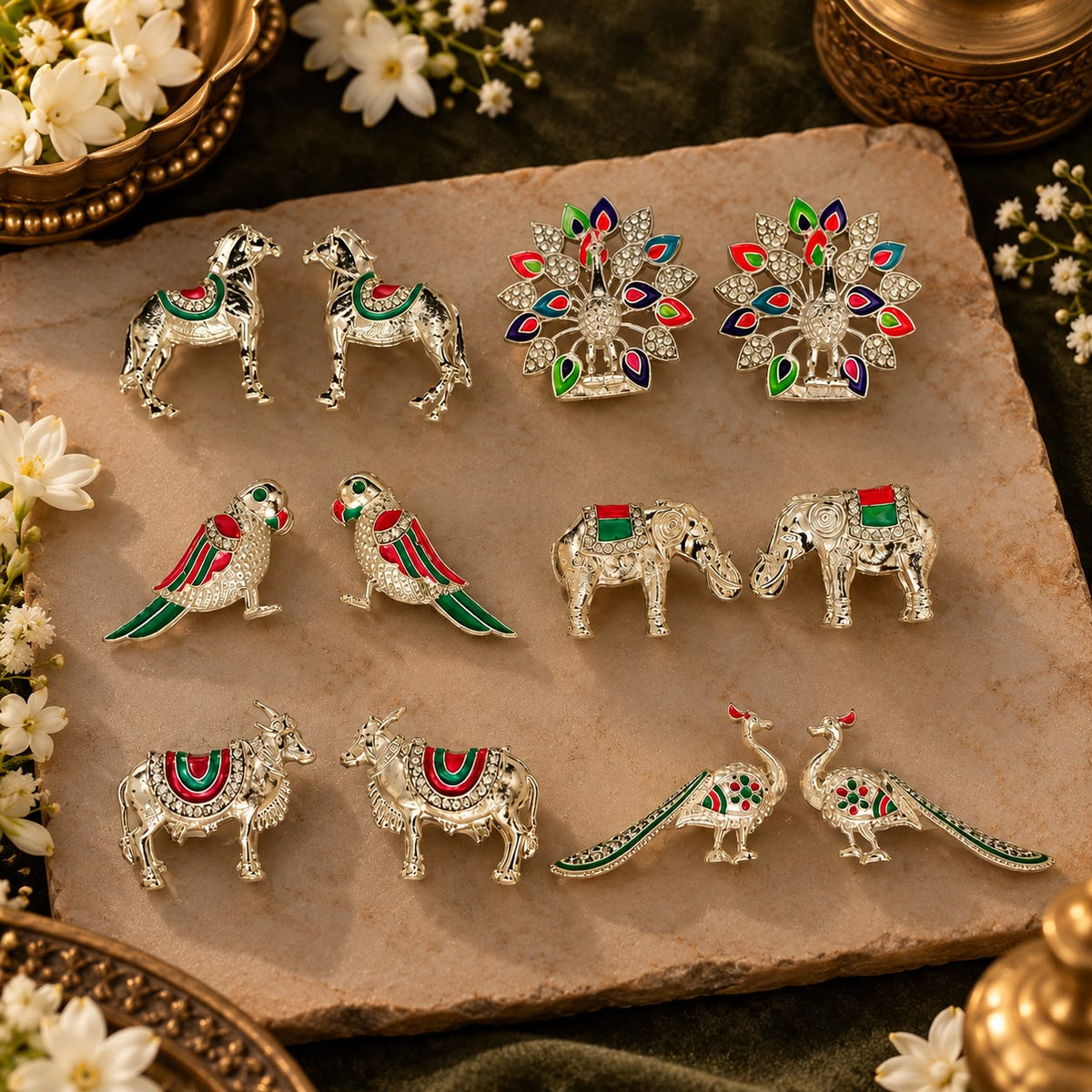 Jogan Meera Sharad Purnima Khilona Set for Laddu Gopal - 2Inch