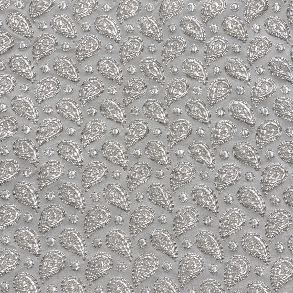 Jogan Meera Sharad Purnima Zari White Pichvai Velvet  – 1 x 1 Metre