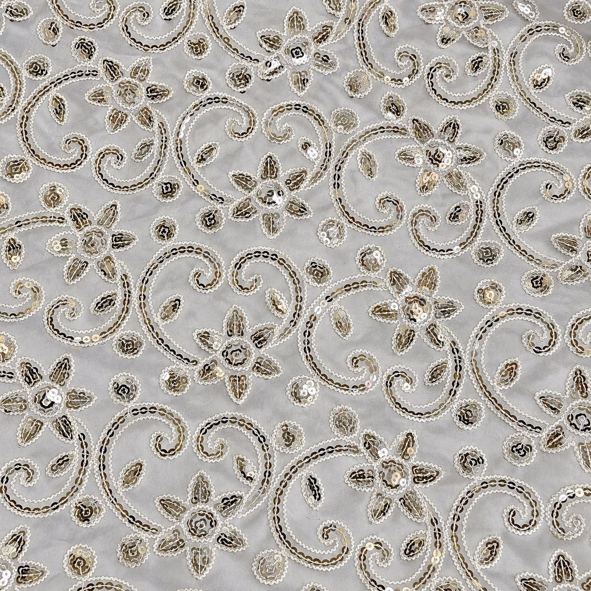Jogan Meera Sharad Purnima Heavy White Pichvai  – 1 x 1 Metre