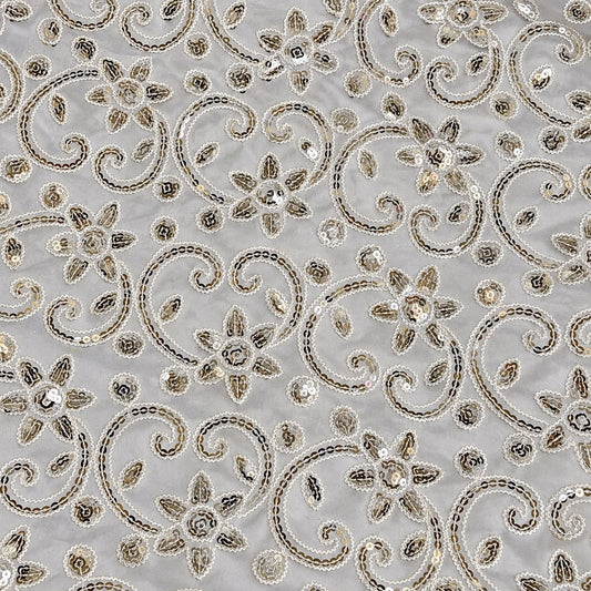 Jogan Meera Sharad Purnima Heavy White Pichvai  – 1 x 1 Metre