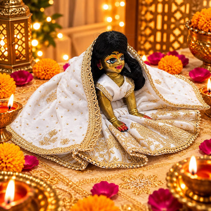 Jogan Meera Sharad Purnima heavy raja rani Poshak for Radha Ji