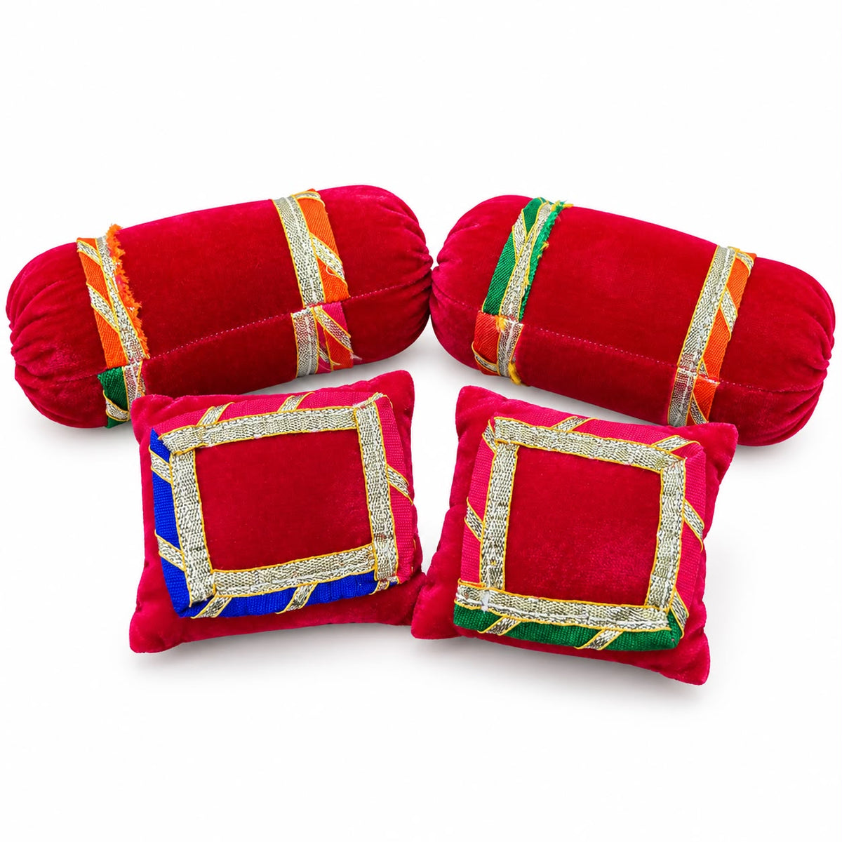 Jogan Meera Pink Velvet Mudde Set for Laddu Gopal Seva