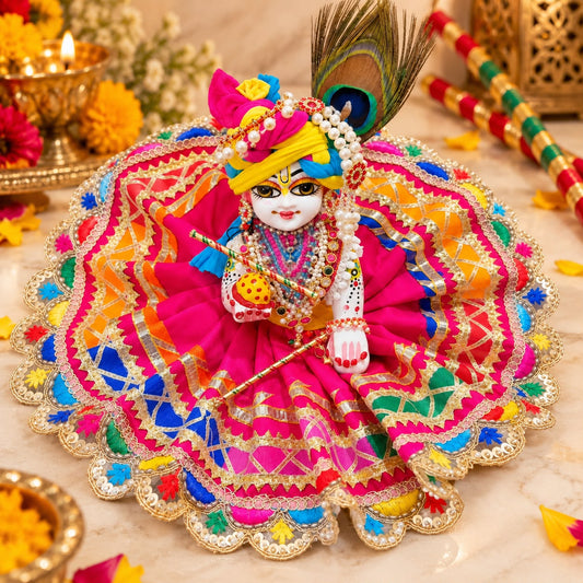 Jogan Meera Multi Heavy Garba Navratri Poshak for Laddu Gopal