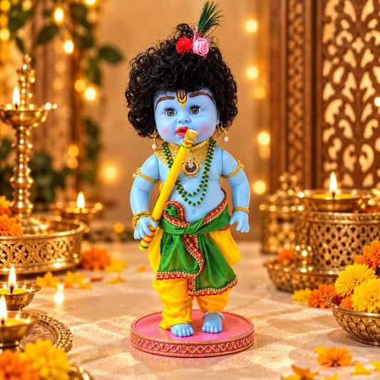Jogan Meera 15 Inch Standing Kanha Ji with Movable Hands – Diwali Special