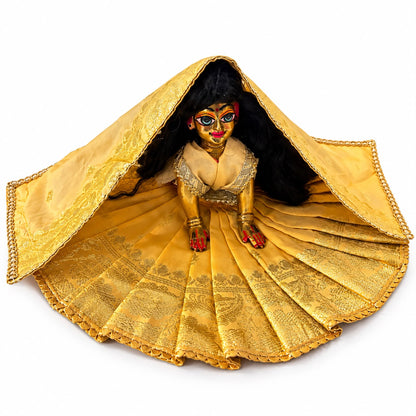 Jogan Meera Golden Heavy Diwali Banarasi Poshak for Radha Rani