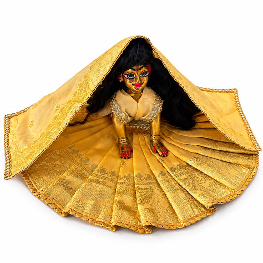 Jogan Meera Golden Heavy Diwali Banarasi Poshak for Radha Rani