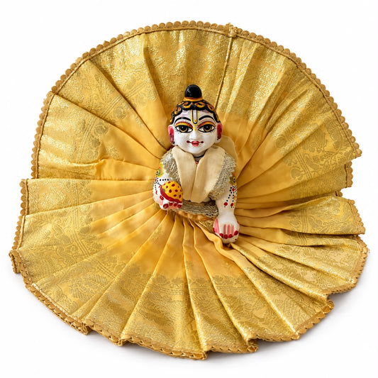 Jogan Meera Golden Banarasi Heavy Diwali Poshak for Laddu Gopal