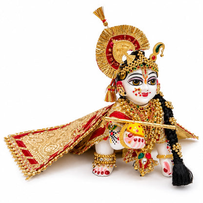 Jogan Meera Heavy Diwali Golden Shringar Set for Laddu Gopal Ji