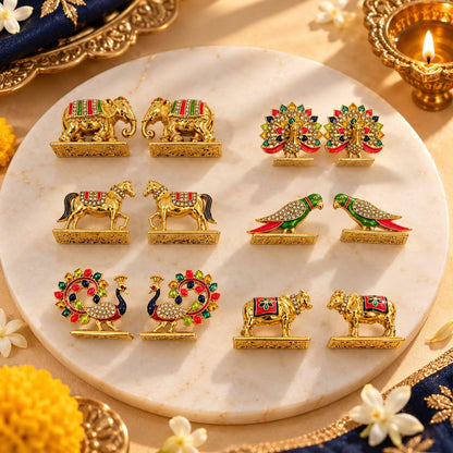 Jogan Meera Diwali Golden Khilona Set for Laddu Gopal - 2Inch