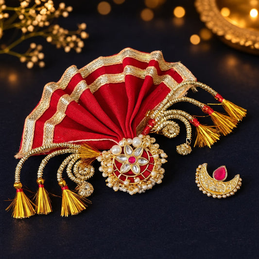 Jogan Meera Heavy Diwali Golden Pag Set for Laddu Gopal Ji