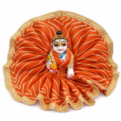 Jogan Meera Orange Heavy Diwali Gota Poshak for Laddu Gopal