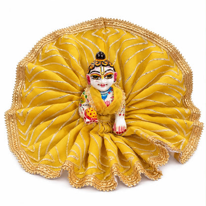 Jogan Meera Yellow Heavy Diwali Gota Poshak for Laddu Gopal