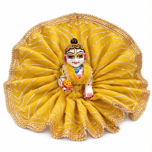 Jogan Meera Yellow Heavy Diwali Gota Poshak for Laddu Gopal