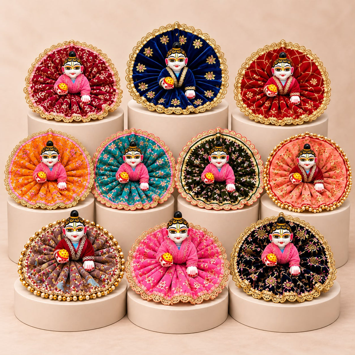 Jogan Meera Pick Any Heavy Winter Poshak for Laddu gopal ji