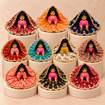 Jogan Meera Pick Any Heavy Winter Poshak for Radha Rani ji