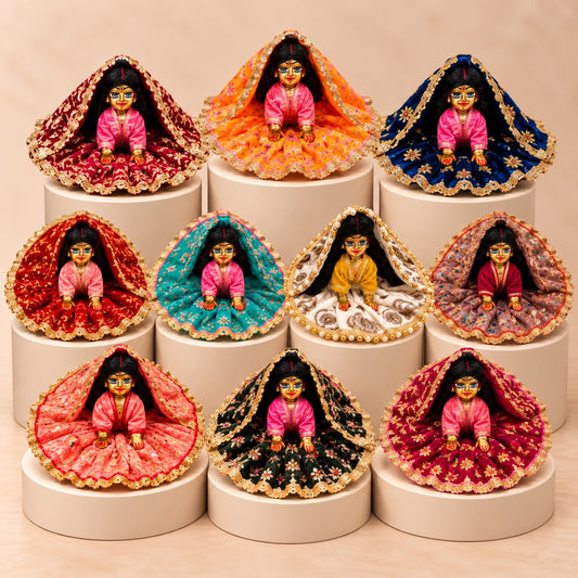 Jogan Meera Pick Any Heavy Winter Poshak for Radha Rani ji