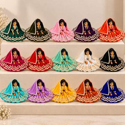 Jogan Meera Pick Any Daily Winter Velvet Poshak With Blouse for Radha Rani ji