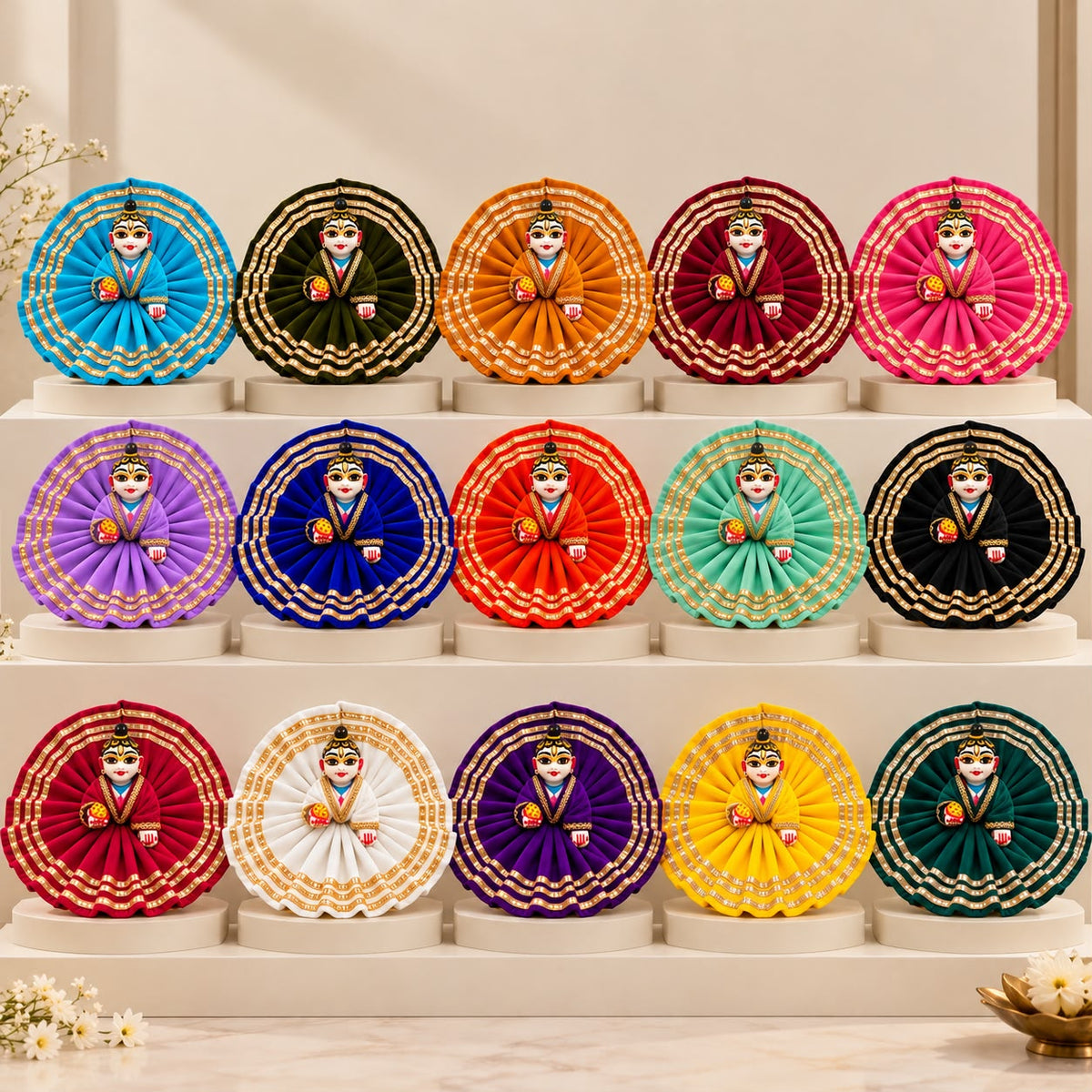 Jogan Meera Pick Any Daily Winter Velvet Poshak With Blouse for Laddu Gopal ji