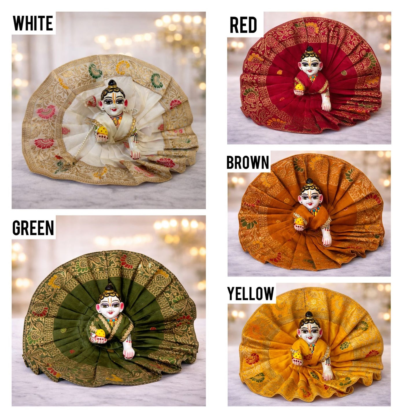 Pick Any Banarasi Poshak for Laddu Gopal – 1, 3 or 5 Combo